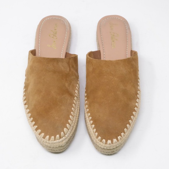 Sam Edelman Austin Suede Espadrille Mules Tan Slip On Flat Shoes Women Size 8M - Picture 2 of 8